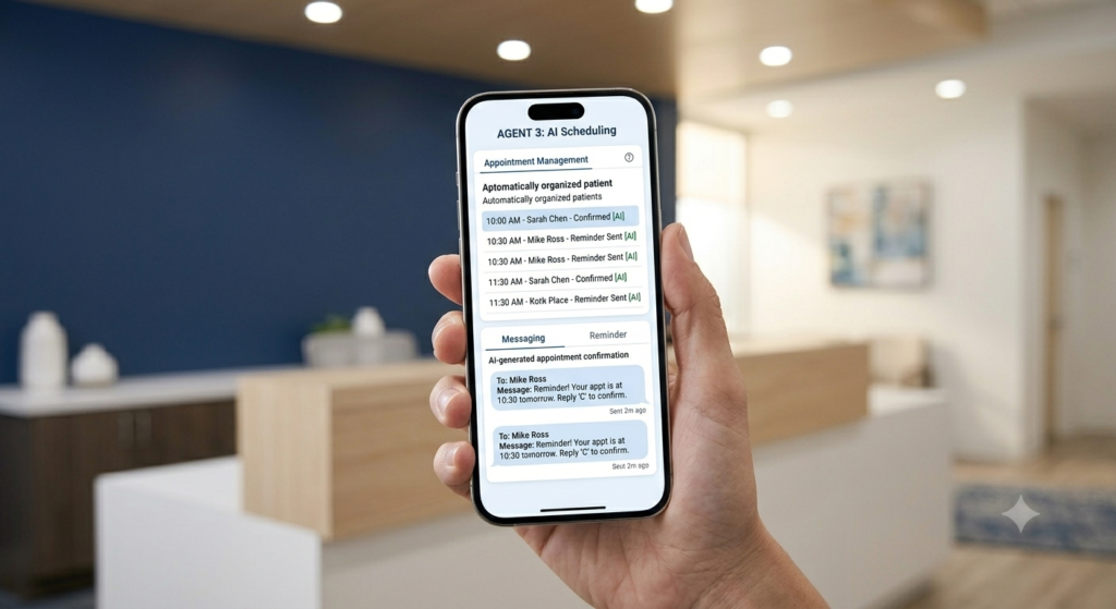 AI scheduling agent managing healthcare appointments and patient outreach